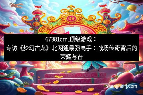 67381cm.顶级游戏：专访《梦幻古龙》北网通最强高手：战场传奇背后的荣耀与奋斗
